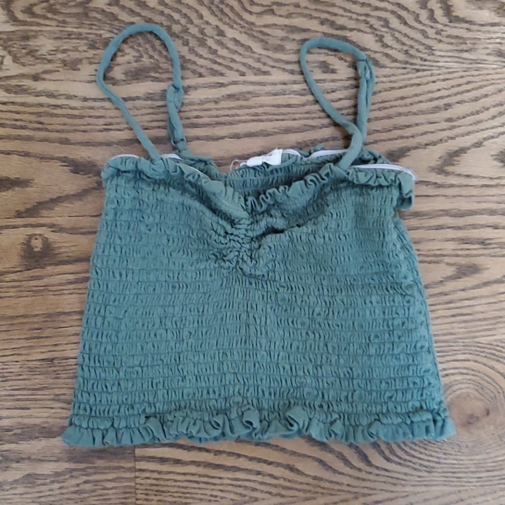 Green Crop Top
